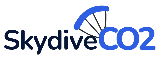 Logo showing SkydiveCO2 and a canopy